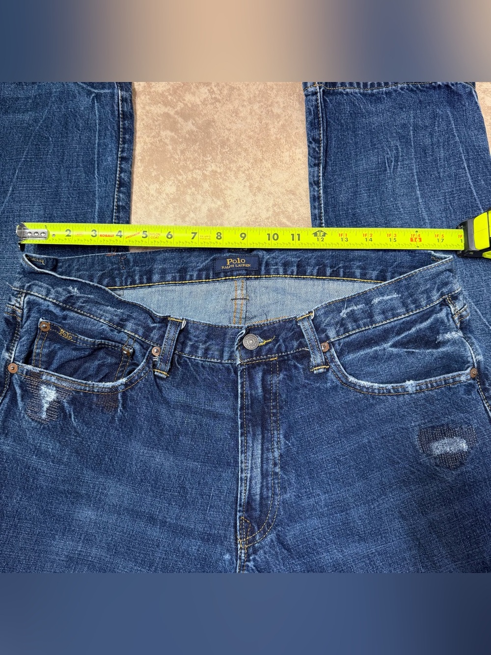 Polo Ralph Lauren Men’s Distressed Varick Slim Straight Jean TAILORED - Picture 8 of 15